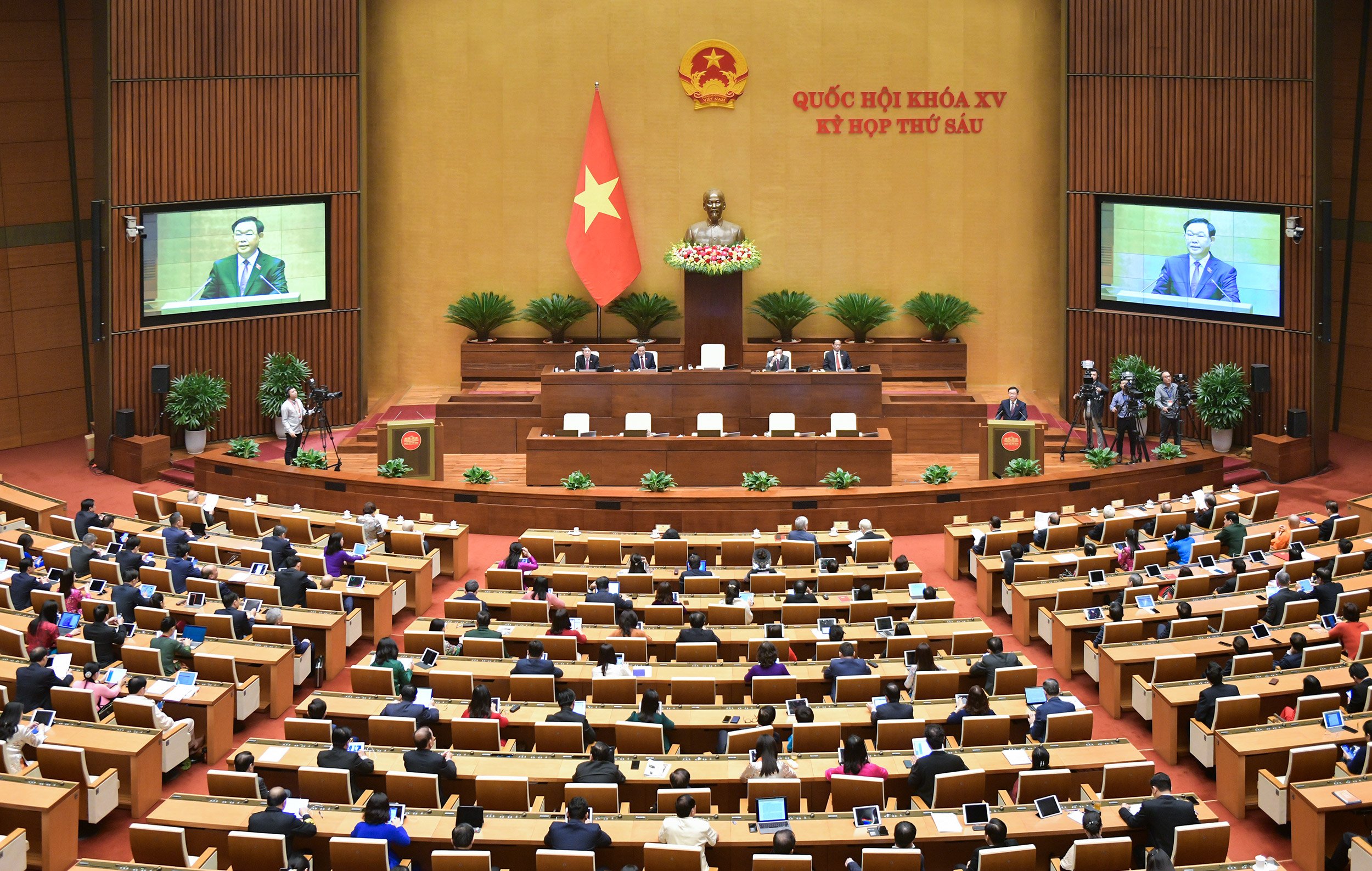 Toàn cảnh phiên bế mạc Kỳ họp thứ 6 Quốc hội khóa XV ngày 29/11/2023.