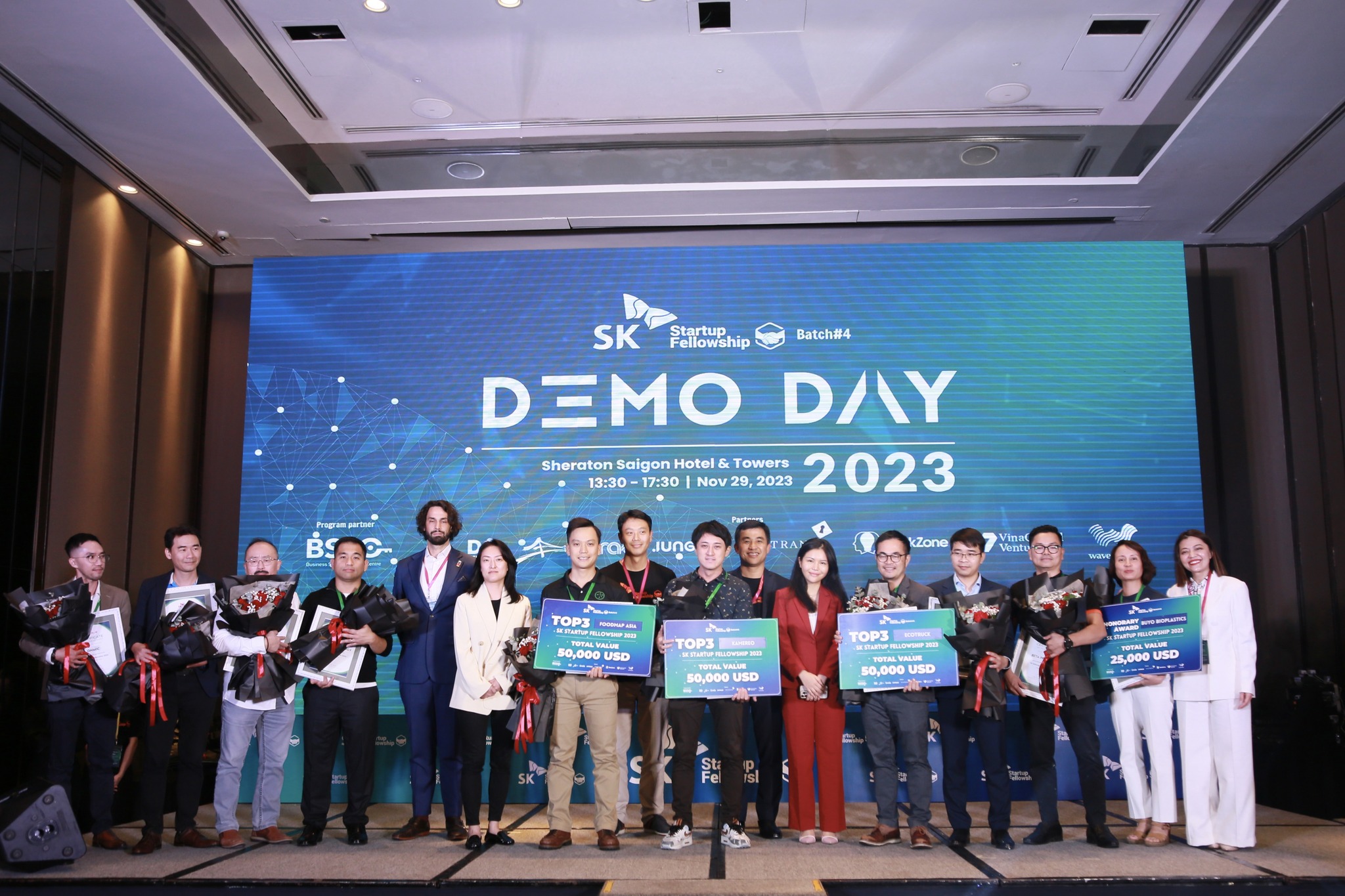 Công bố Top 10 startup xuất sắc nhất tại SK Startup Fellowship 2023 và khoản nhận tài trợ không quy đổi cổ phần, chiều 29/11 tại TP.HCM.