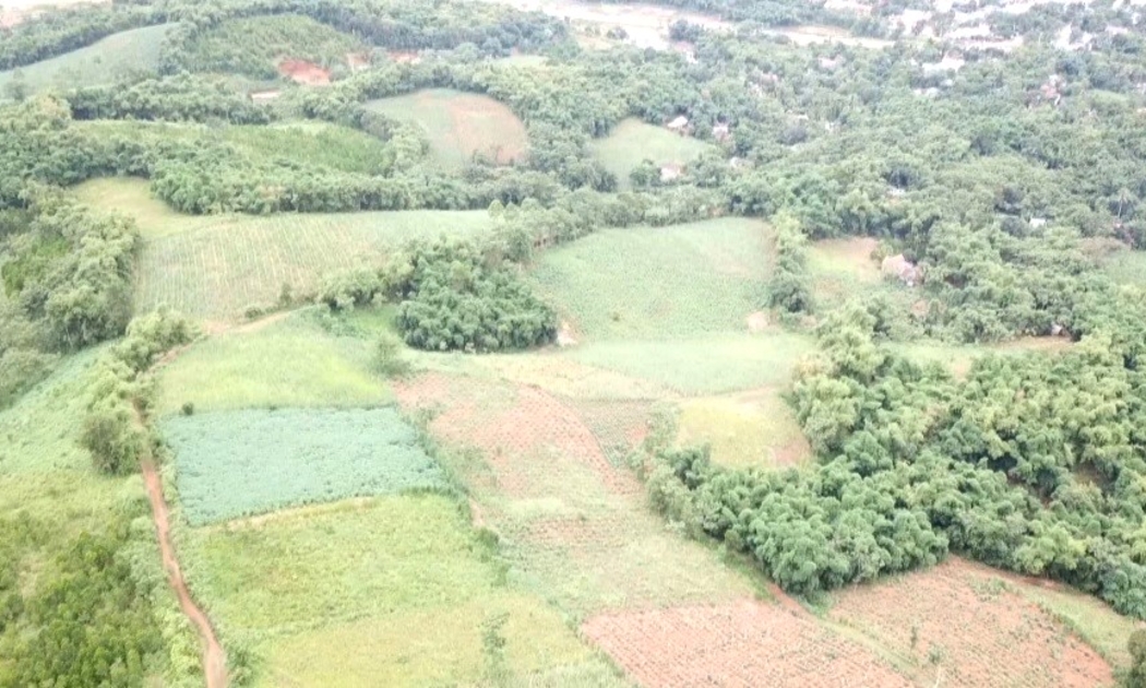 Vị trí dự án nhà máy điện năng lượng mặt trời tại xã Kiên Thọ, huyện Ngọc Lặc