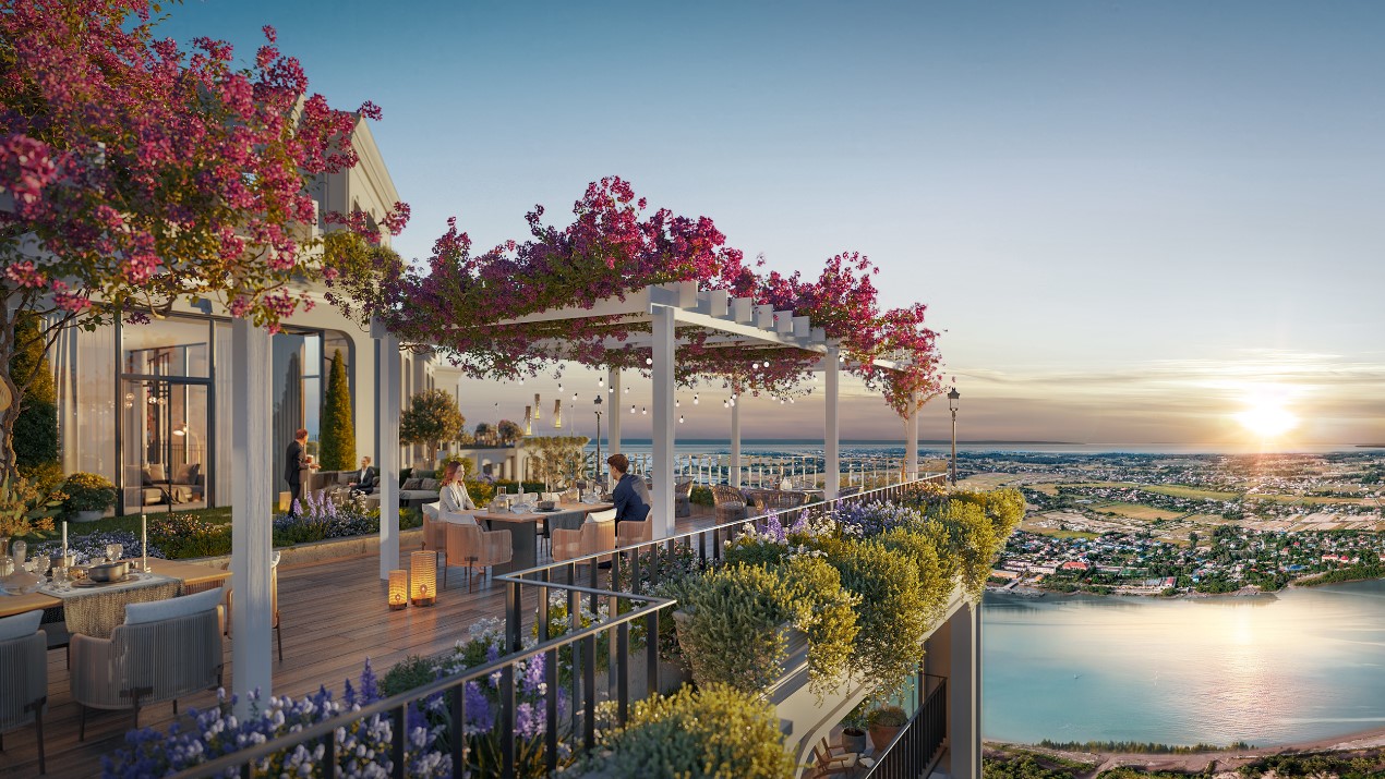 Cafe ngo&agrave;i trời với tầm nh&igrave;n s&ocirc;ng sẽ l&agrave; trả nghiệm l&yacute; th&uacute;.