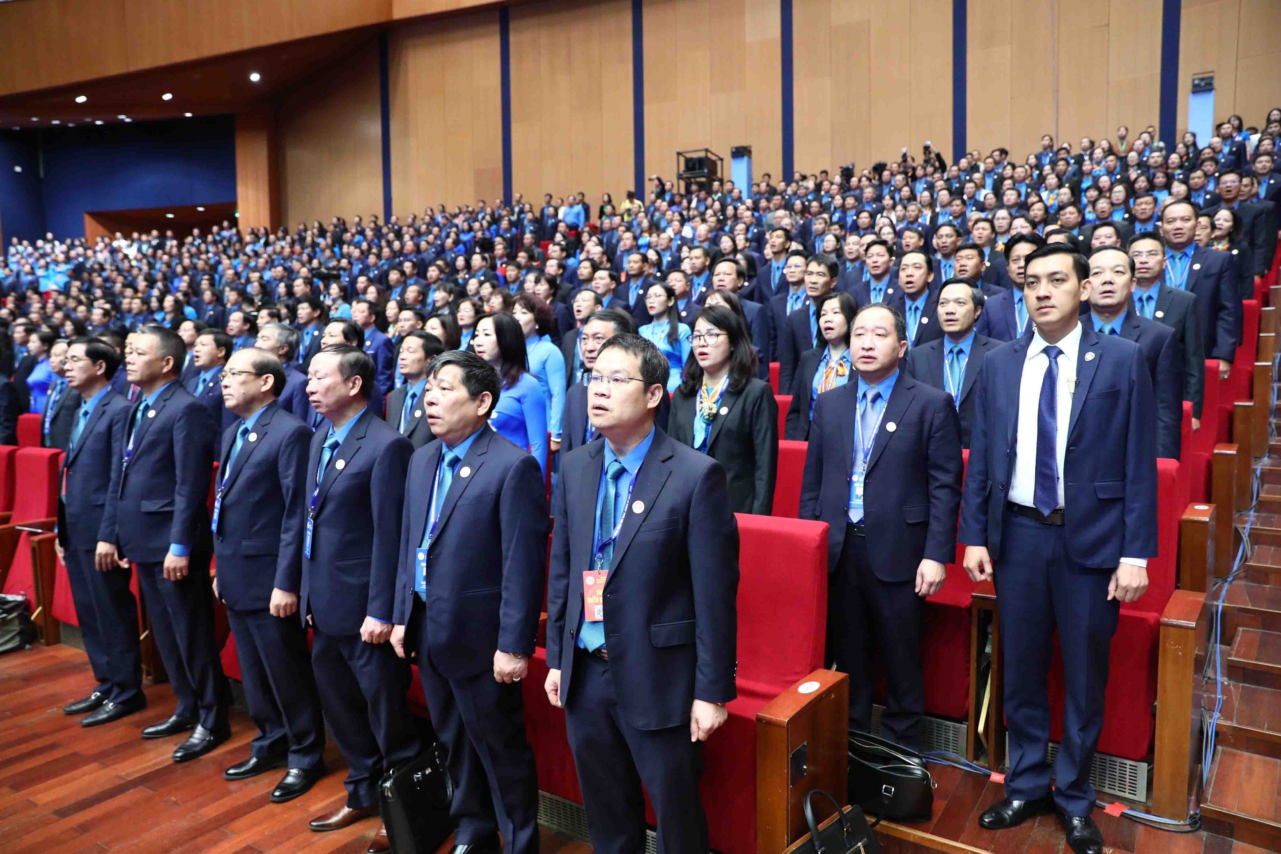 Đại biểu dự Đại hội XIII Công đoàn Việt Nam. Ảnh: Hải Nguyễn.
