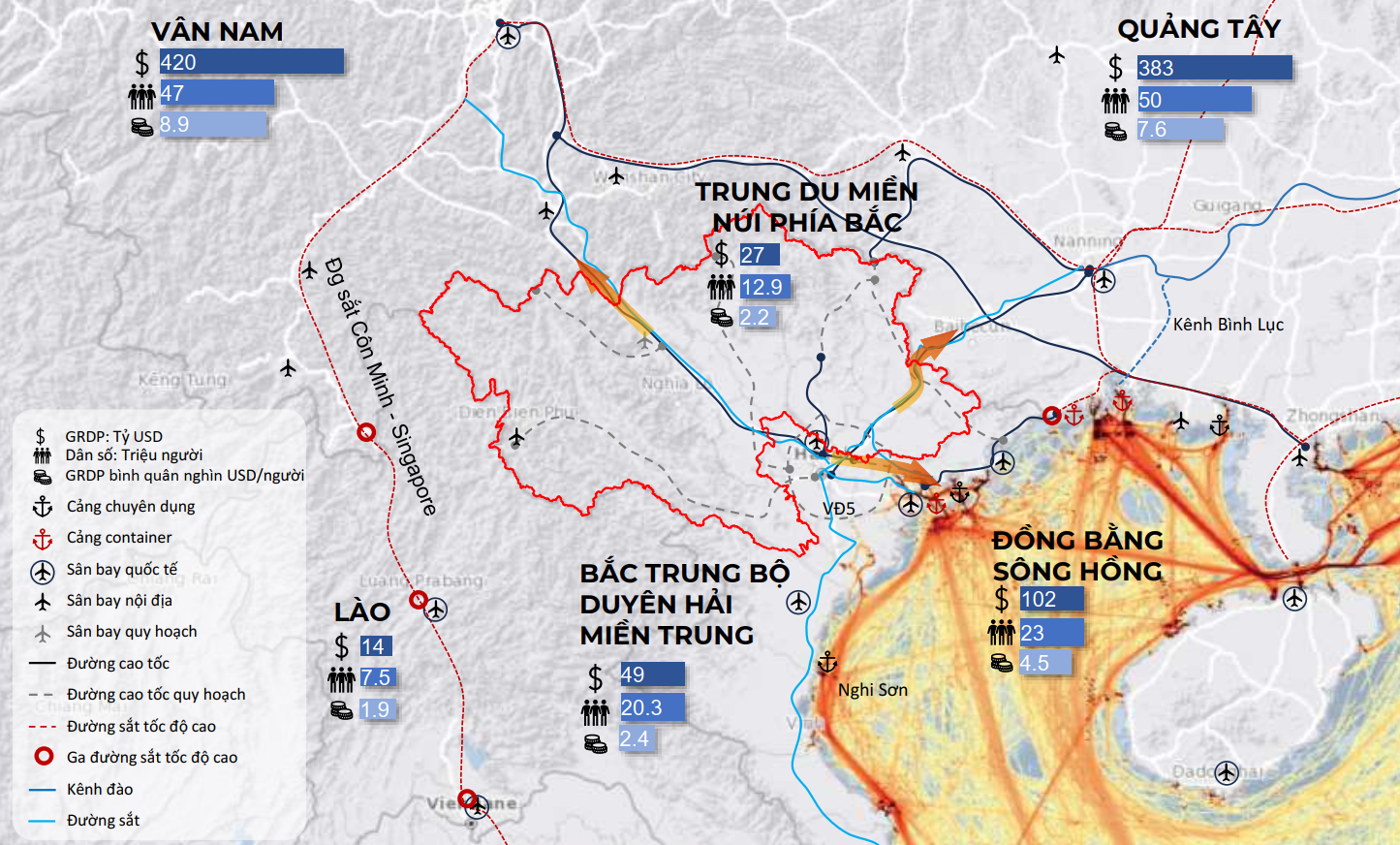 Vị tr&iacute; chiến lược v&agrave; kết nối giữa v&ugrave;ng Trung du v&agrave; miền n&uacute;i ph&iacute;a Bắc với c&aacute;c v&ugrave;ng kh&aacute;c.