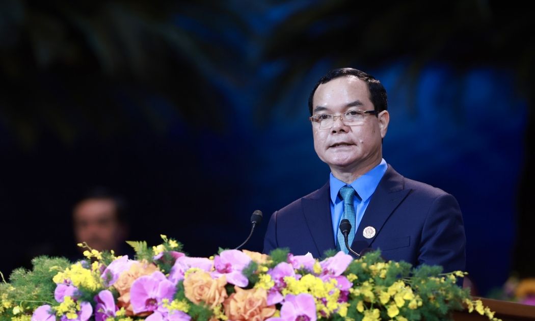 Ông Nguyễn Đình Khang, Chủ tịch Tổng Liên đoàn Lao động Việt Nam. Ảnh - Hải Nguyễn. 