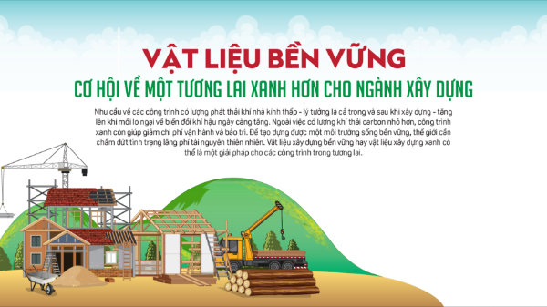 Vật liệu bền vững Cơ hội về một tương lai xanh hơn cho ngành xây dựng