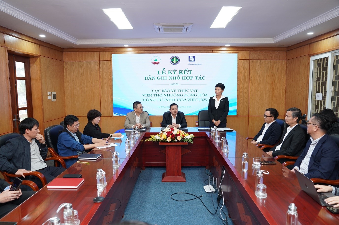 Bà Trần Ngọc Thanh Trúc - Tổng Giám đốc Yara Việt Nam chia sẻ tại buổi lễ ký kết.