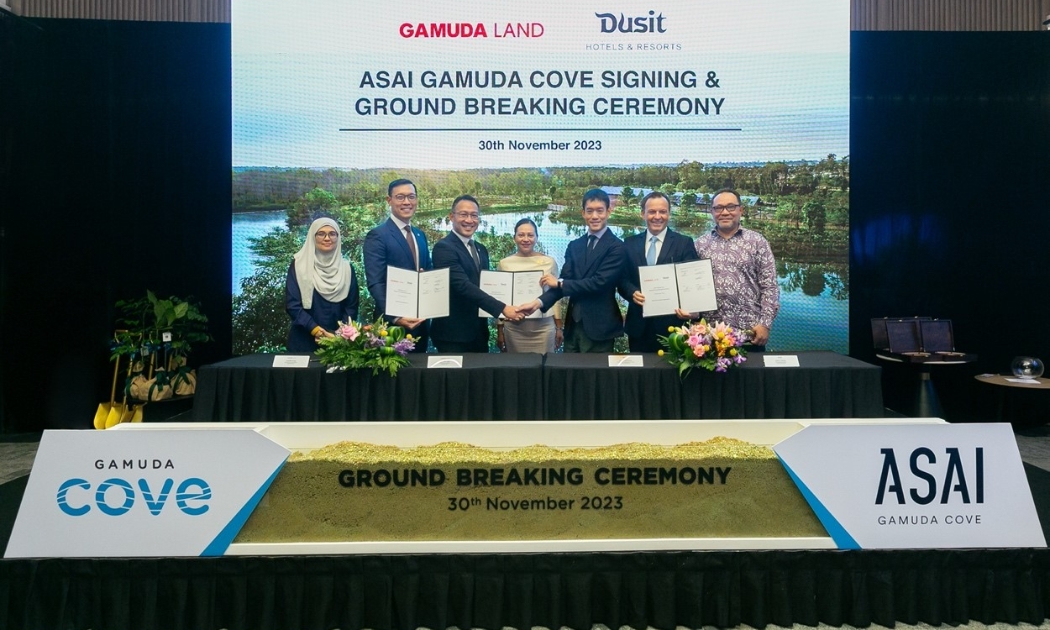 Lễ kí kết hợp tác giữa Gamuda Land và Dusit Hotels & Resorts Thái Lan. Nguồn: Gamuda Land.