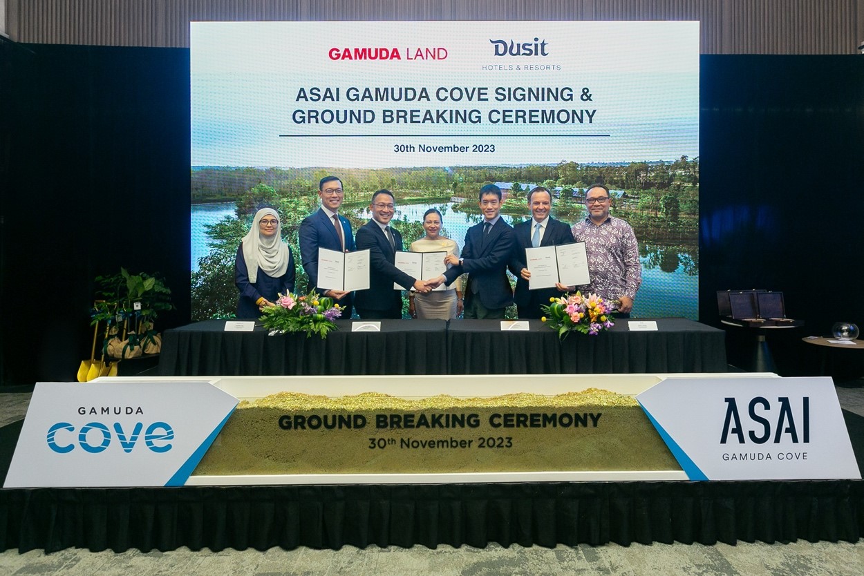 Lễ kí kết hợp tác giữa Gamuda Land và Dusit Hotels & Resorts Thái Lan. Nguồn: Gamuda Land.