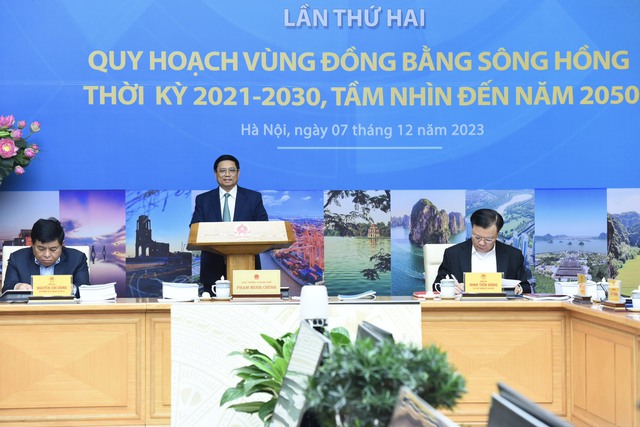 Prime Minister Pham Minh Chinh addressing the conference. Photo: VGP