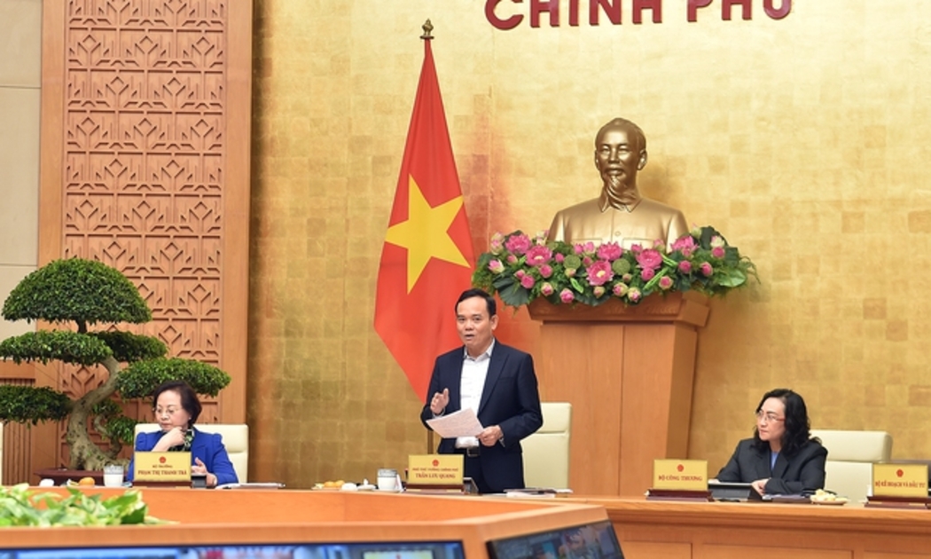 Phó Thủ tướng Trần Lưu Quang tại Hội nghị toàn quốc triển khai xây dựng, quản lý vị trí việc làm trong các cơ quan, tổ chức hành chính và đơn vị sự nghiệp công lập. Ảnh: VGP