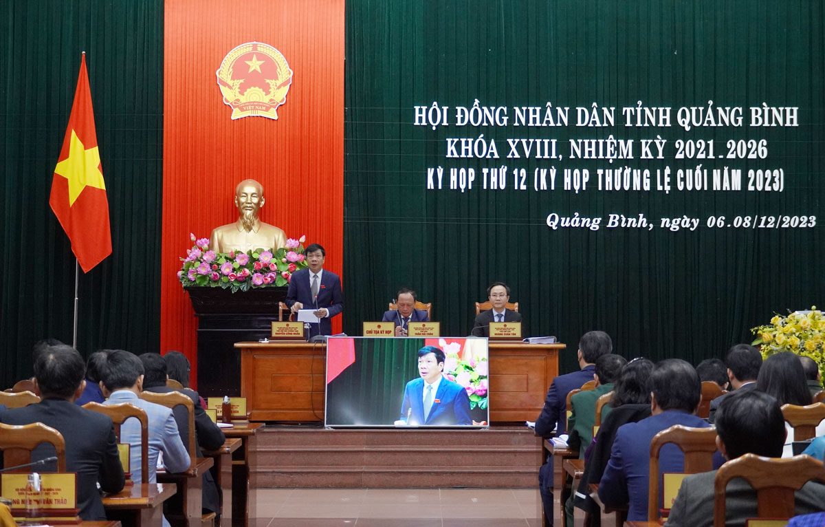 Kỳ họp thứ 12, Hội đồng nhân dân tỉnh Quảng Bình khóa XVIII vừa qua
