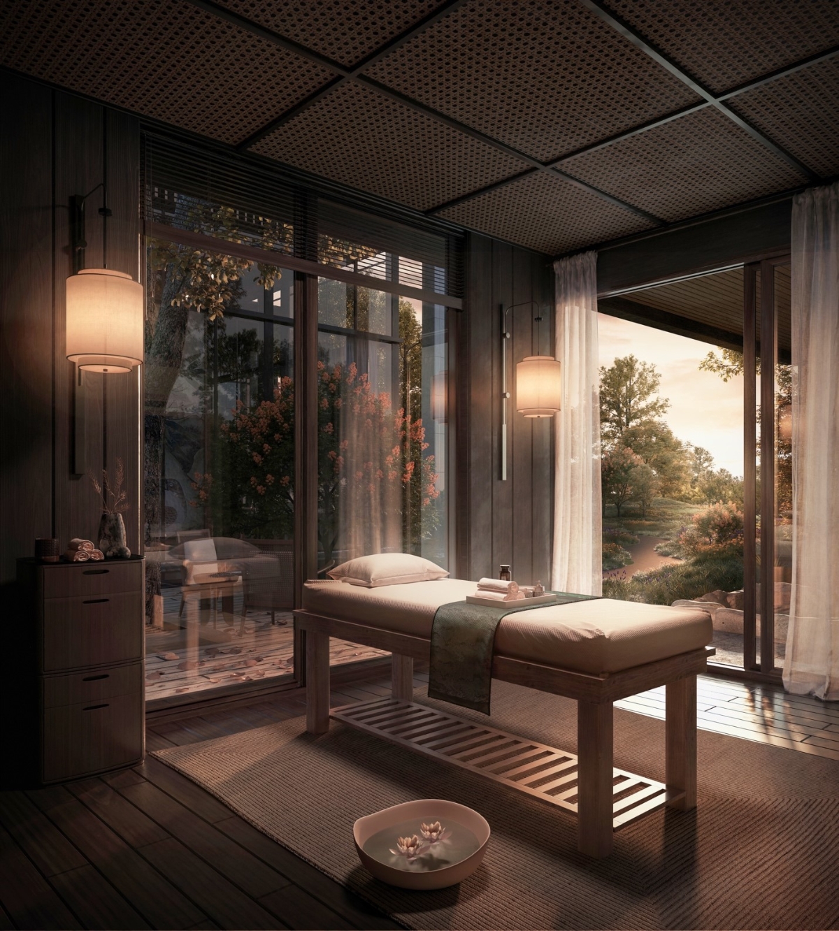 Kh&ocirc;ng gian spa gần gũi với thi&ecirc;n nhi&ecirc;n.