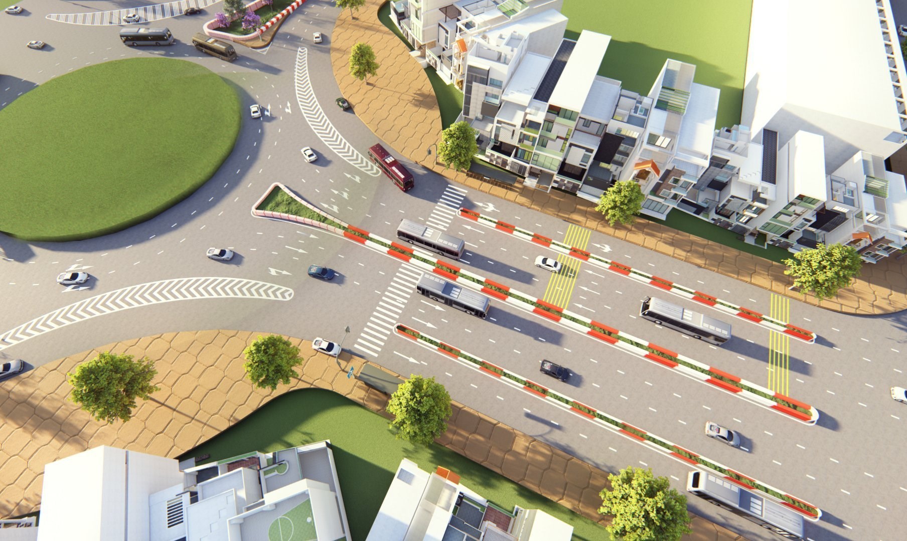 Phối cảnh đường Đỗ Mười kéo dài trên địa bàn huyện Thuỷ Nguyên