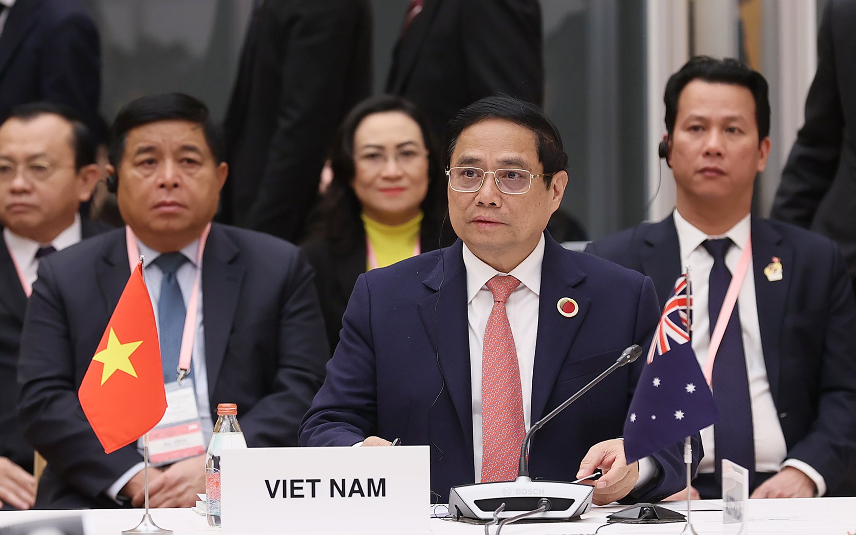 Thủ tướng Phạm Minh Chính: "Chung ý chí, quyết tâm cao và hành động quyết liệt hướng tới một châu Á phát triển phát thải ròng bằng 0". Ảnh: VGP.