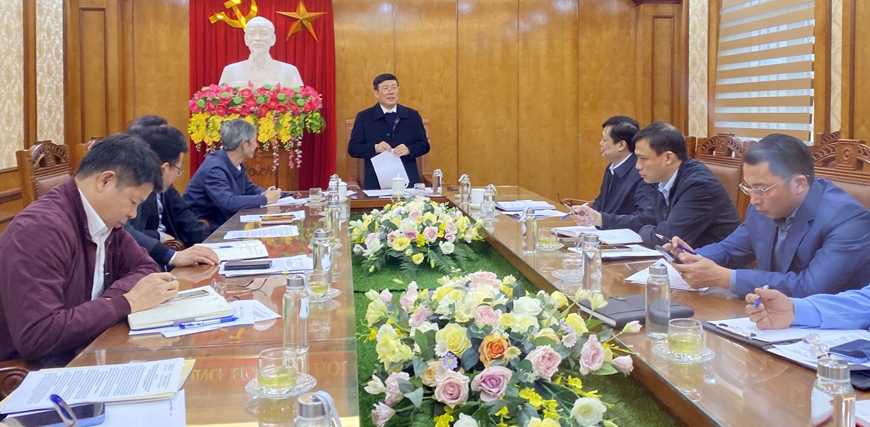 Chủ tịch UBND tỉnh Vĩnh Phúc Lê Duy Thành yêu cầu UBND huyện Sông Lô phải tập trung thời gian, hoàn thành nhiệm vụ phê duyệt phương án hỗ trợ bồi thường giải phóng mặt bằng, đảm bảo tiến độ khởi công dự án.