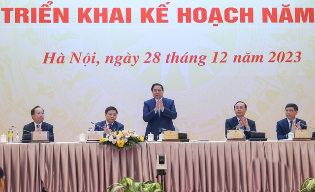 Thủ tướng Chính phủ Phạm Minh Chính tới dự và chỉ đạo tại hội nghị. Ảnh: VGP/Nhật Bắc.