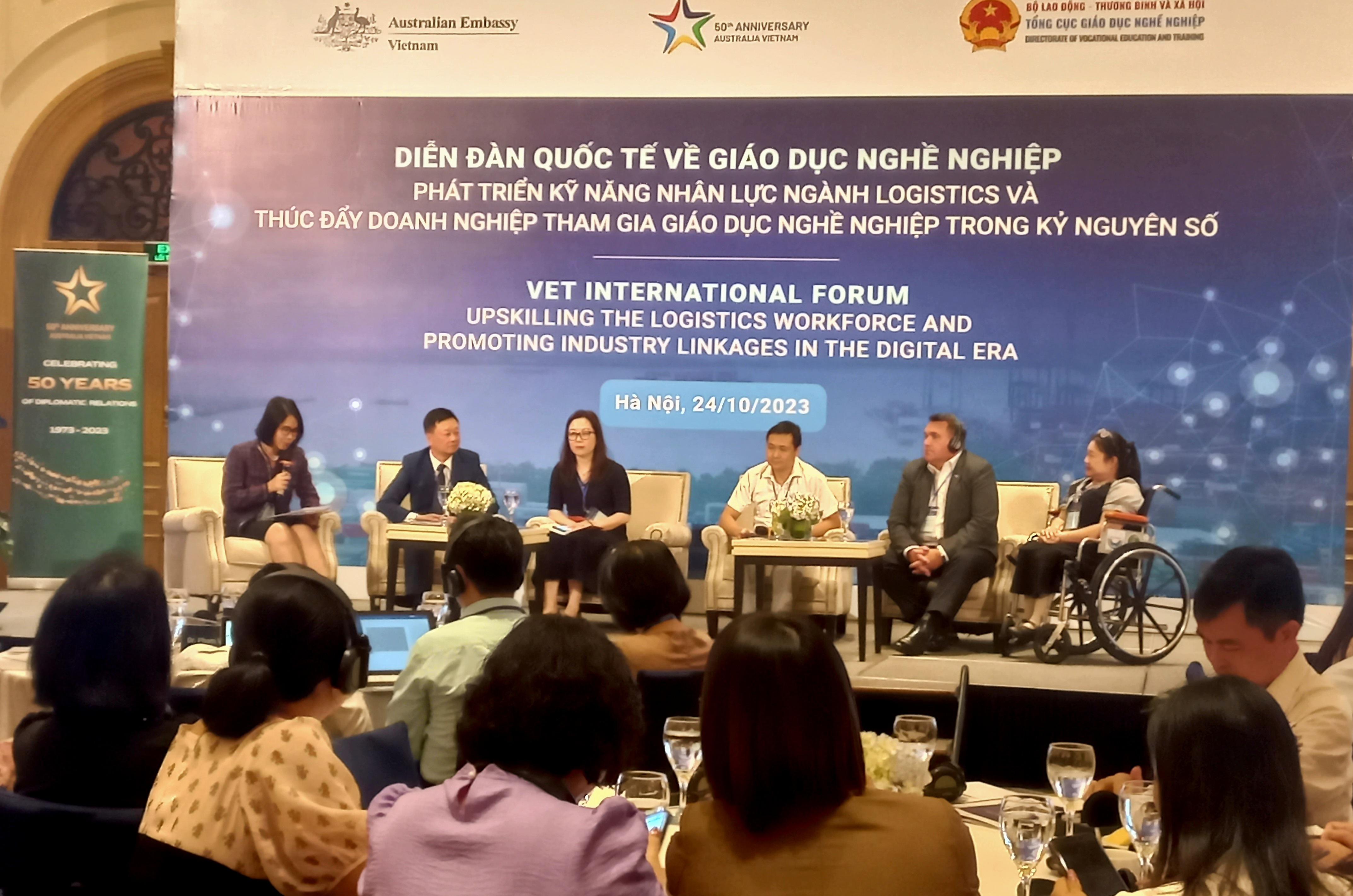 Diễn đ&agrave;n quốc tế về gi&aacute;o dục nghề nghiệp tổ chức hồi th&aacute;ng 10/2023. Ảnh - N.Dương.