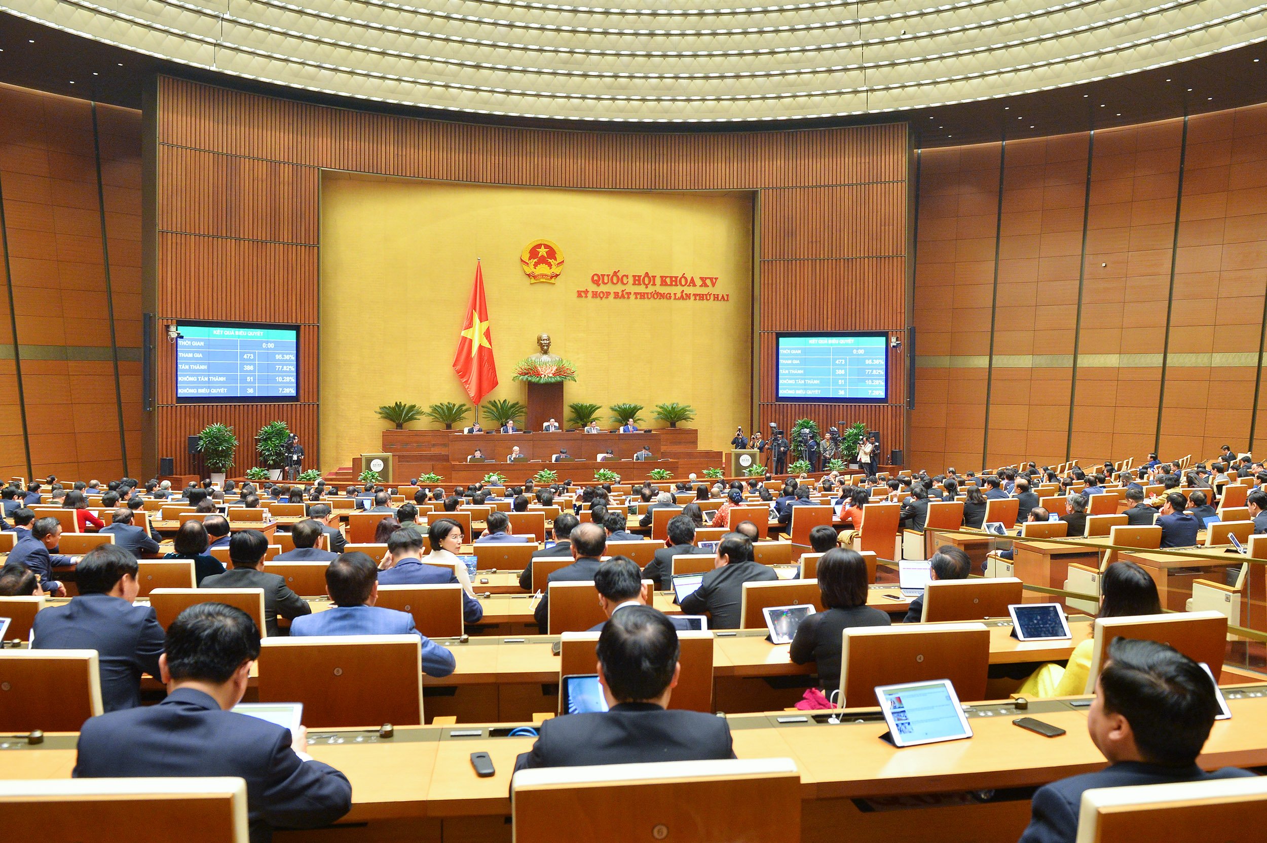 Quốc hội th&ocirc;ng qua Luật Kh&aacute;m bệnh, chữa bệnh (sửa đổi) ng&agrave;y 9/1/2023. Ảnh - Quochoi.vn.