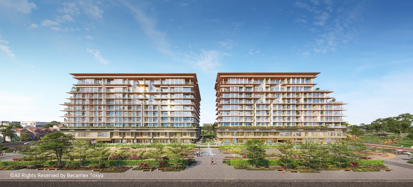 A rendering of the MIDORI PARK The TEN project.