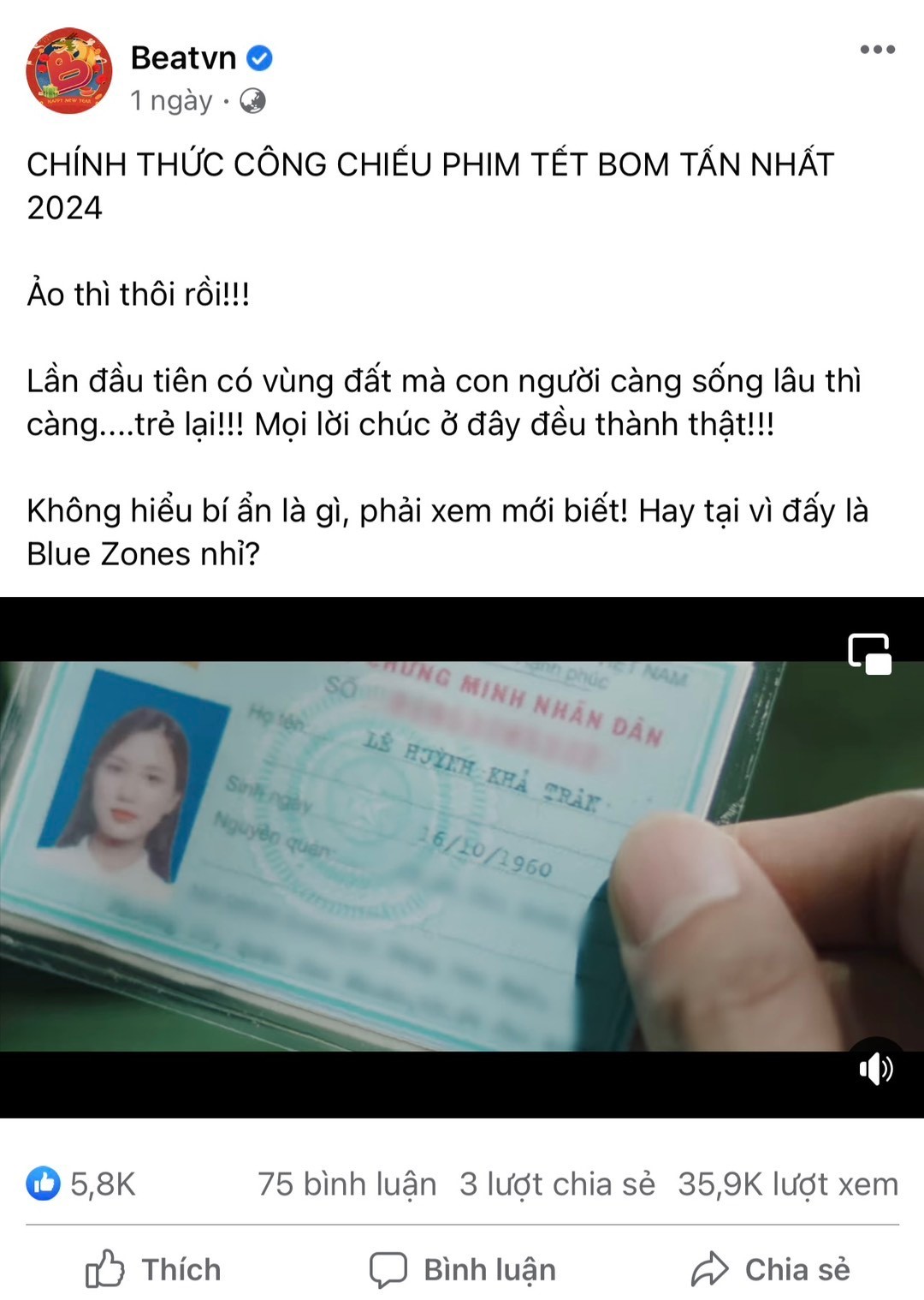 Bí ẩn về tuổi của nhân vật trong phim.