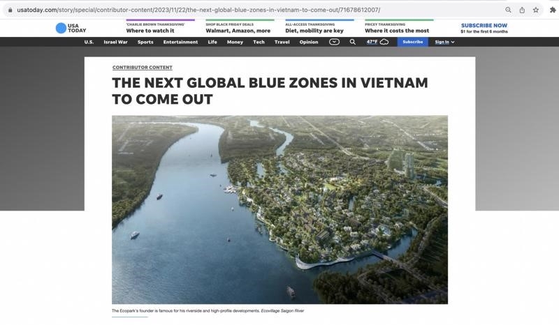 V&ugrave;ng đất Blue Zones đầu ti&ecirc;n tại Việt Nam xuất hiện tr&ecirc;n thời b&aacute;o lớn nhất nước Mỹ.