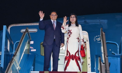 PM leaves for WEF and official visits to Hungary & Romania