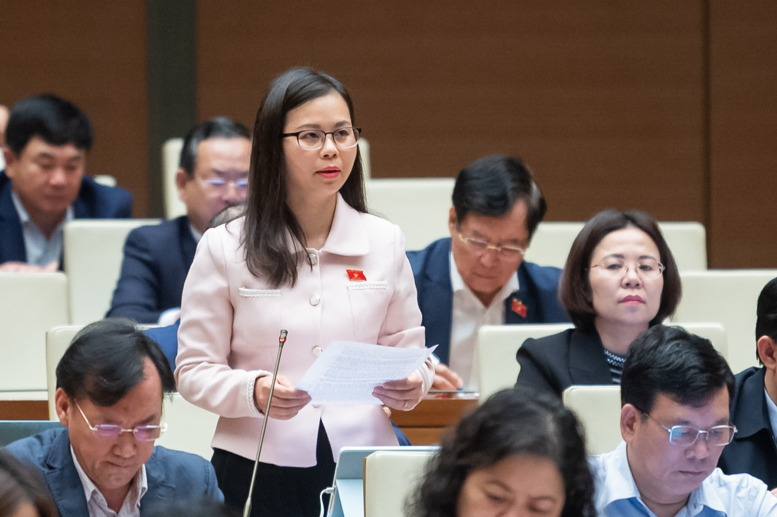 Đại biểu Chu Thị Hồng Thái, Đoàn Đại biểu Quốc hội tỉnh Lạng Sơn. Ảnh: Quochoi.vn.