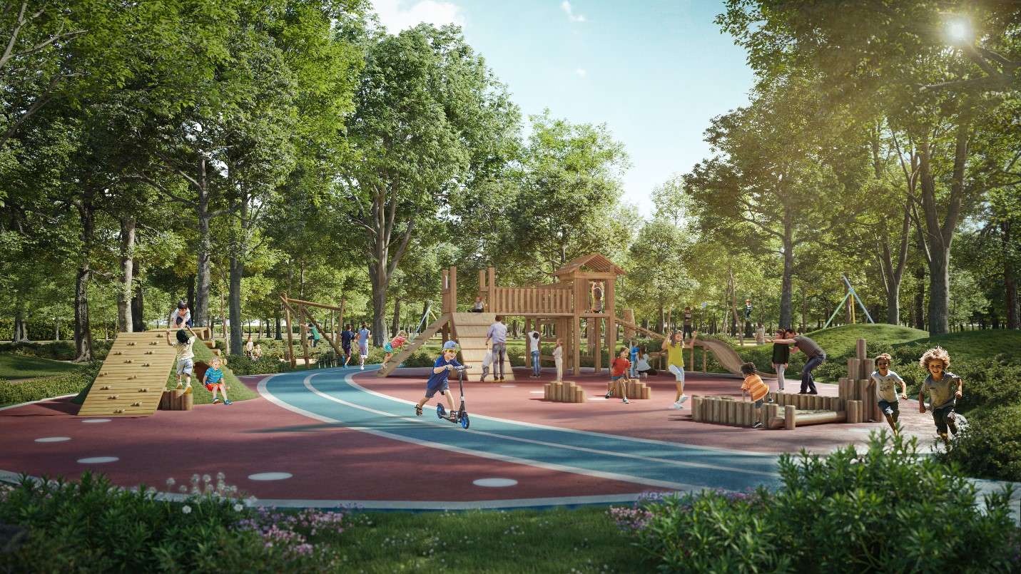 The Campus cho trẻ kh&ocirc;ng gian vận động r&egrave;n luyện thể chất.