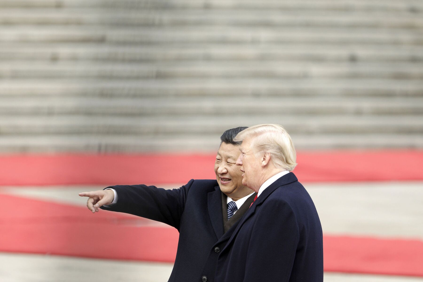 Chủ tịch Trung Quốc Tập Cận Bình và ôngTrump tại Bắc Kinh năm 2017 - Ảnh: Bloomberg
