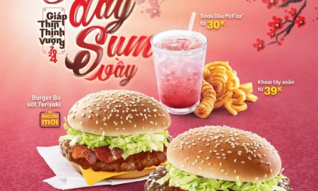 Thực đơn Tết McDonald’s có mặt trên toàn hệ thống từ 17/1 đến 17/2/2024.