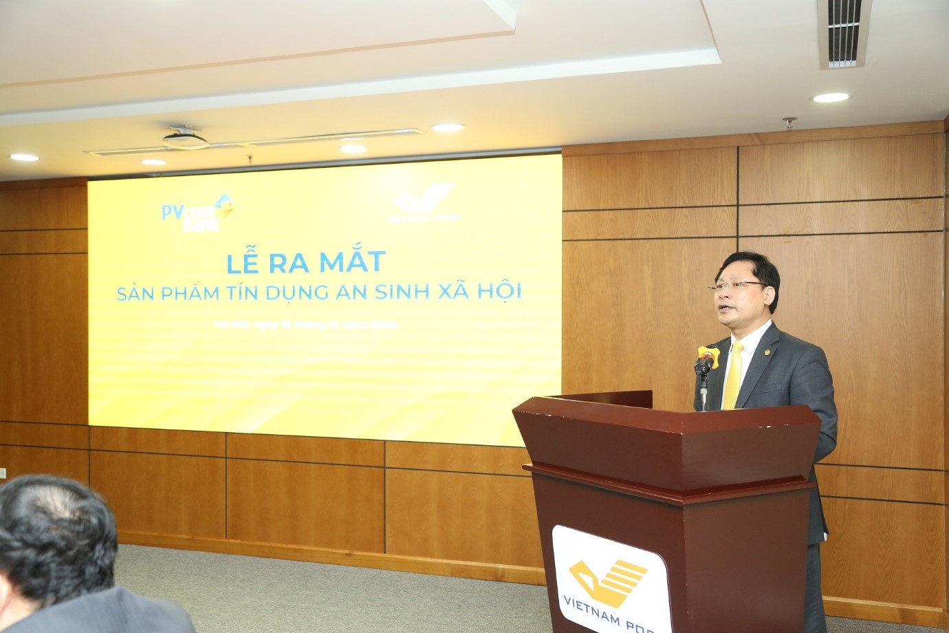 Ông Chu Quang Hào - Tổng giám đốc Tổng Công ty Bưu điện Việt Nam chia sẻ tại sự kiện.