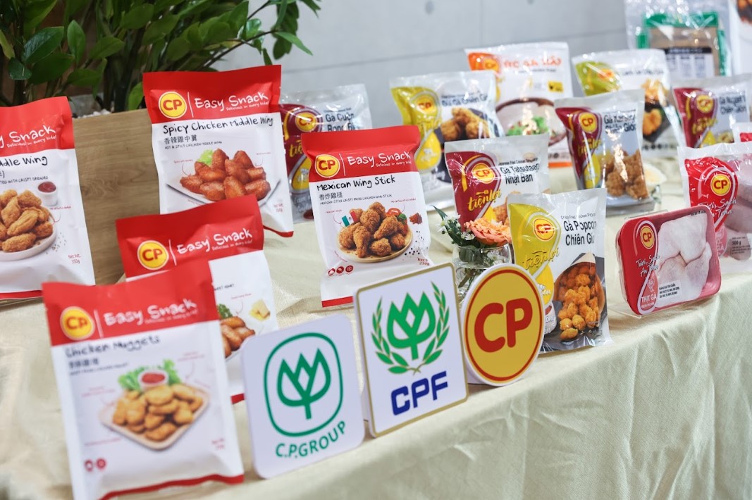 Một số sản phẩm của C.P. Việt Nam ti&ecirc;u thụ trong nước v&agrave; xuất khẩu.