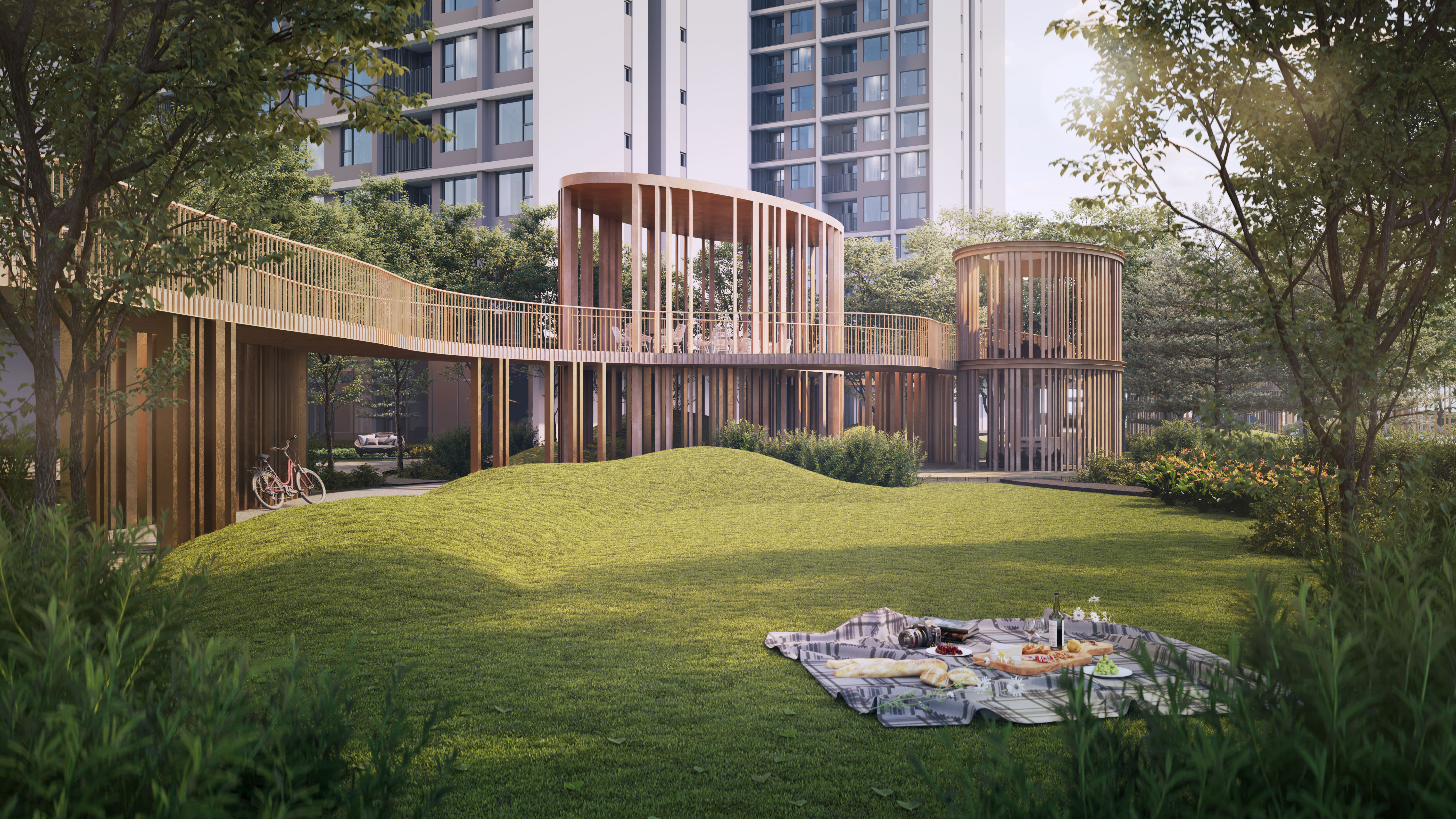 Công viên Lá phổi xanh mang đến trải nghiệm hòa nhịp cùng thiên nhiên và tận hưởng buổi picnic bên gia đình thân yêu. (Ảnh phối cảnh).