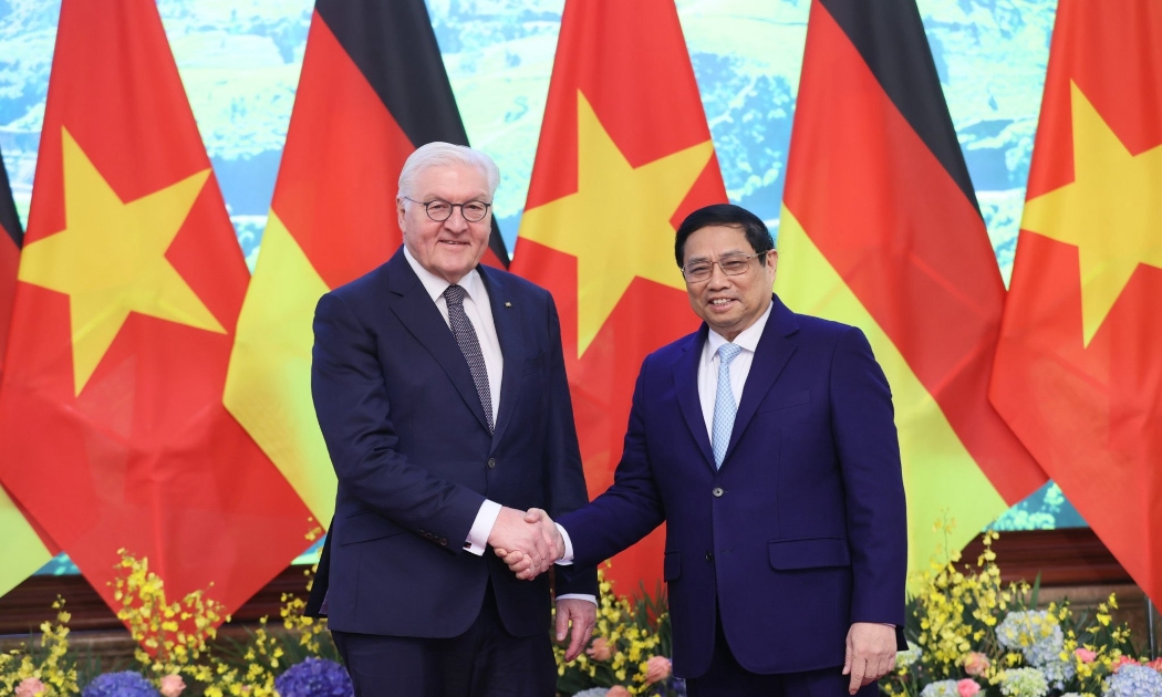 Thủ tướng Chính phủ Phạm Minh Chính và Tổng thống Đức Frank-Walter Steinmeier - Ảnh: VGP