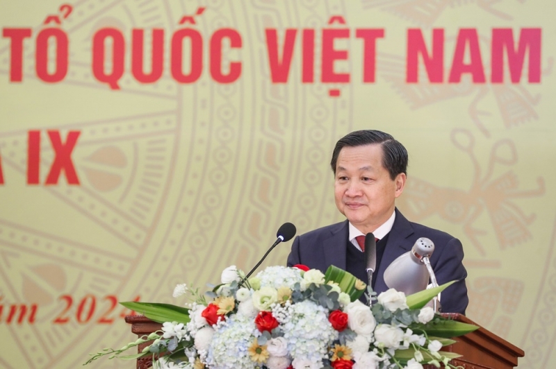 Phó Thủ tướng Chính phủ Lê Minh Khái phát biểu tại hội nghị.