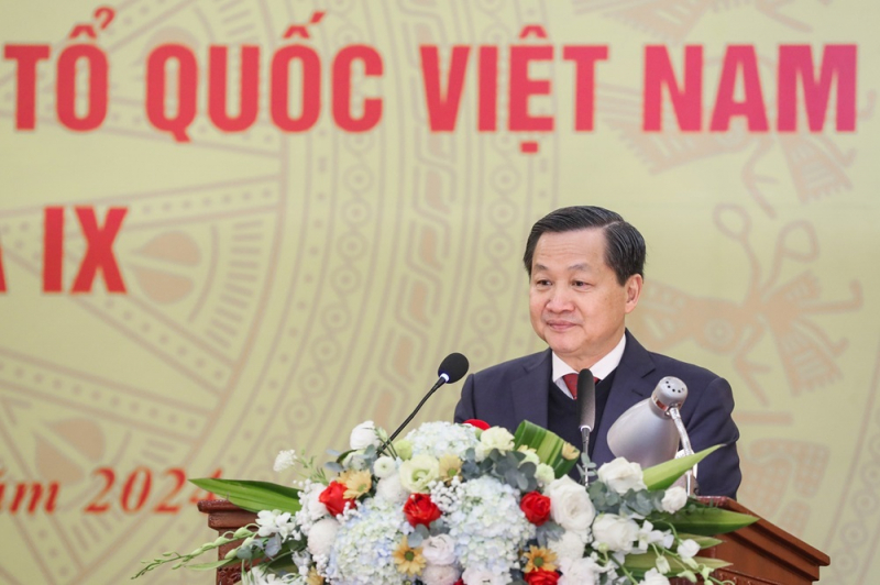 Phó Thủ tướng Chính phủ Lê Minh Khái phát biểu tại hội nghị.
