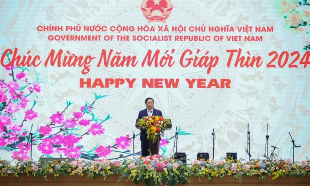 Thủ tướng Chính phủ Phạm Minh Chính phát biểu tại cuộc gặp mặt - Ảnh: VGP