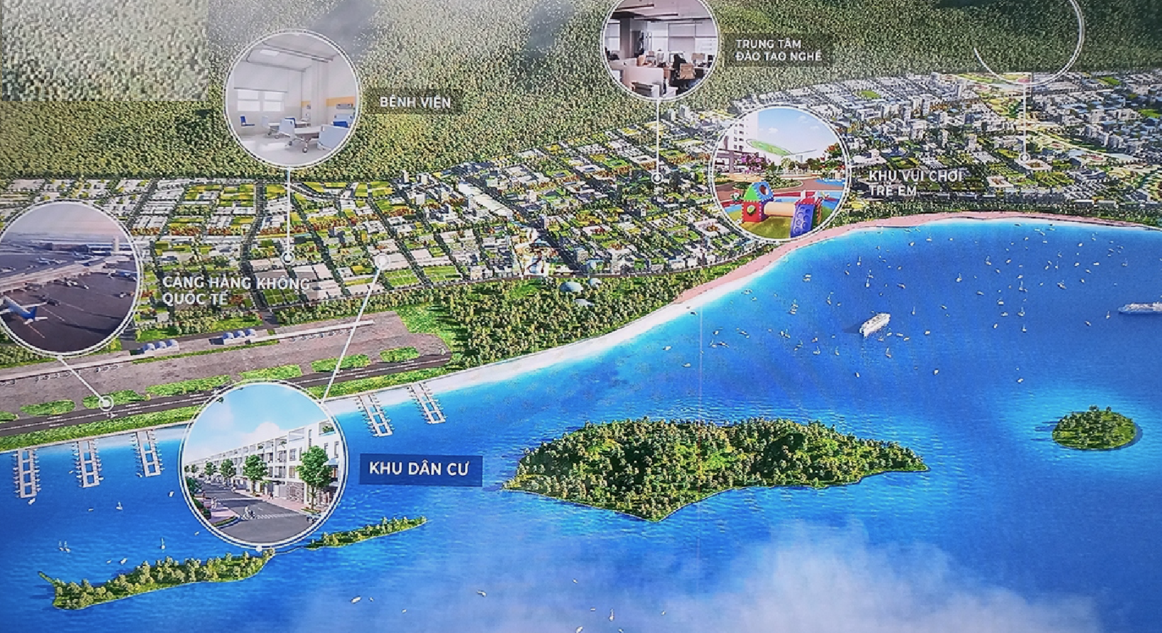 Phối cảnh Đồ án Quy hoạch phân khu xây dựng Khu đô thị du lịch Cổ Mã - Tu Bông.