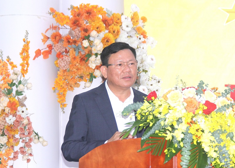  Phó Chủ tịch Thường trực UBND tỉnh  Thanh Hóa Nguyễn Văn Thi phát biểu tại Hội nghị tổng kết do Hiệp hội doanh nghiệp tỉnh Thanh Hóa tổ chức.