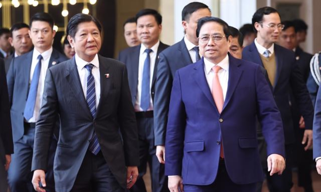 Thủ tướng Chính phủ Phạm Minh Chính và Tổng thống Philippines đồng chủ trì cuộc gặp gỡ với doanh nghiệp hai nước - Ảnh: VGP