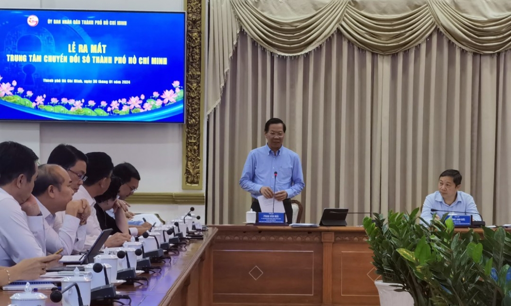 Chủ tịch UBND TP.HCM Phan Văn Mãi chủ trì phiên họp Ban Chỉ đạo về Chuyển đổi số và ra mắt Trung tâm Chuyển đổi số TP.HCM, chiều 30/1.