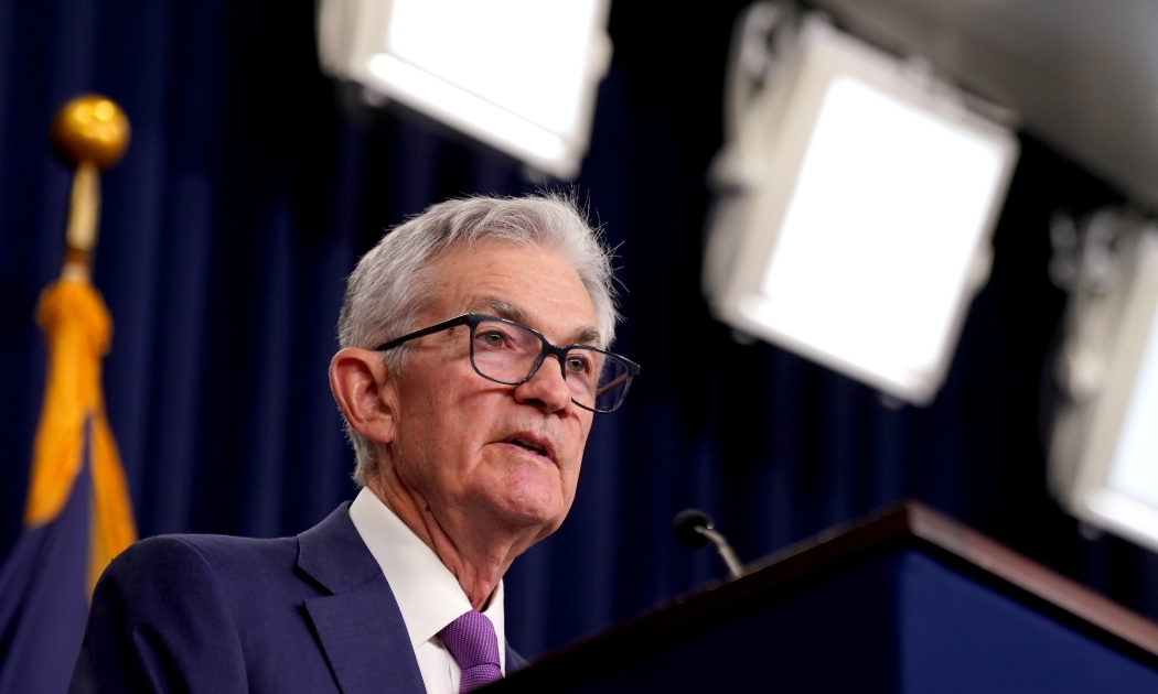 Chủ tịch Fed Jerome Powell trong cuộc họp báo ngày 31/1 - Ảnh: Bloomberg.