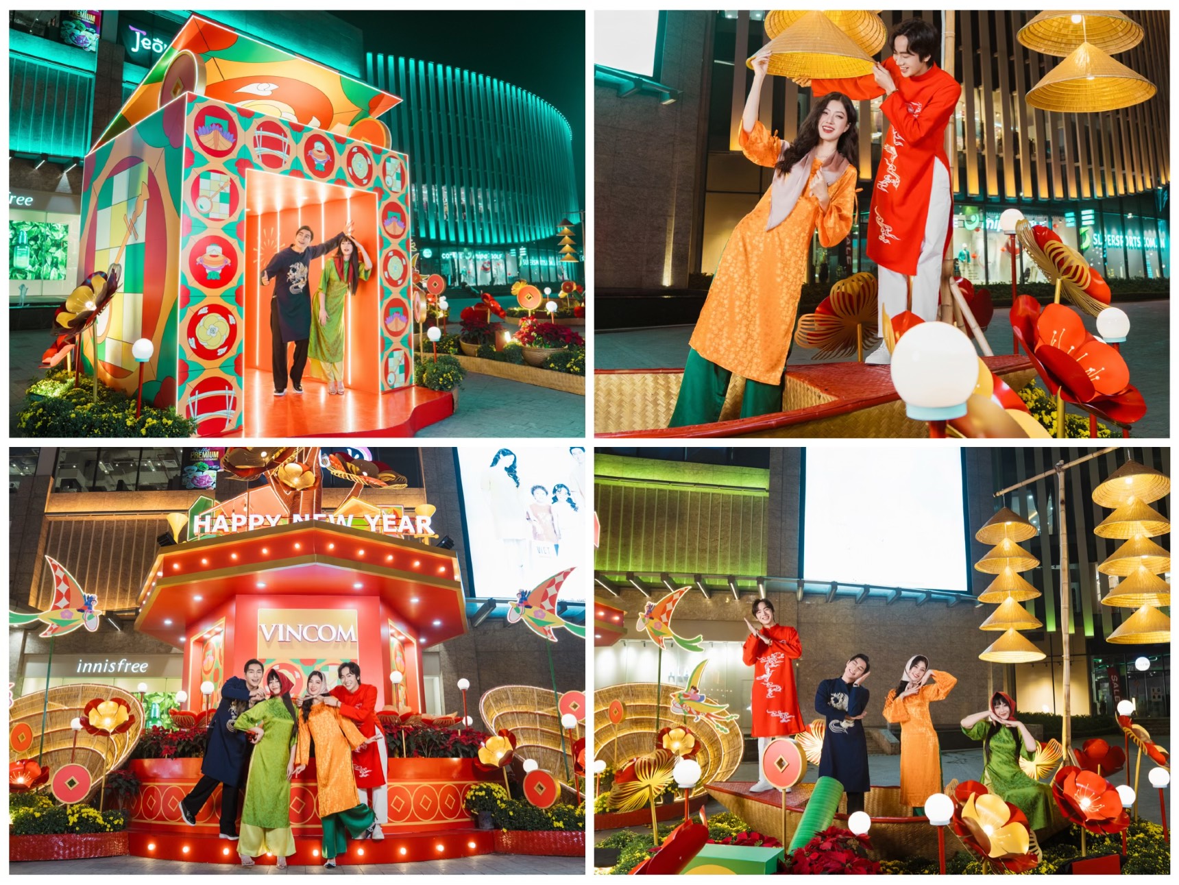 Vincom Mega Mall Smart City mang đến kh&ocirc;ng gian trải nghiệm Tết đương đại giao thoa giữa miền Bắc v&agrave; miền T&acirc;y Nam Bộ độc đ&aacute;o.