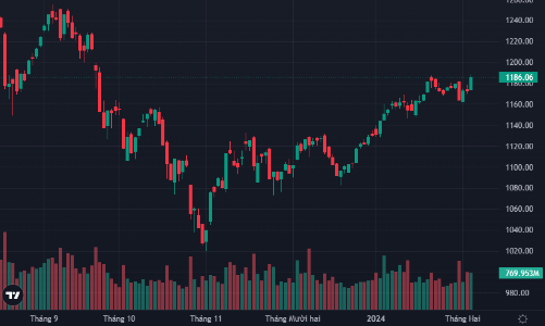 Tiền sầm sập đổ vào cổ phiếu ngân hàng, VN-Index quay về đỉnh tháng 1
