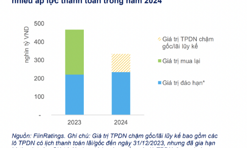 Năm 2024, ngoài 234 nghìn tỷ trái phiếu đáo hạn, thị trường còn thêm gánh nặng từ lô chậm trả 99,7 nghìn tỷ 