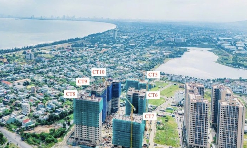 Các tháp chung cư Khu đô thị xanh Bàu Tràm Lakeside. Ảnh Ban Quản lý dự án.