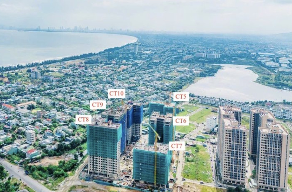 Các tháp chung cư Khu đô thị xanh Bàu Tràm Lakeside. Ảnh Ban Quản lý dự án. 