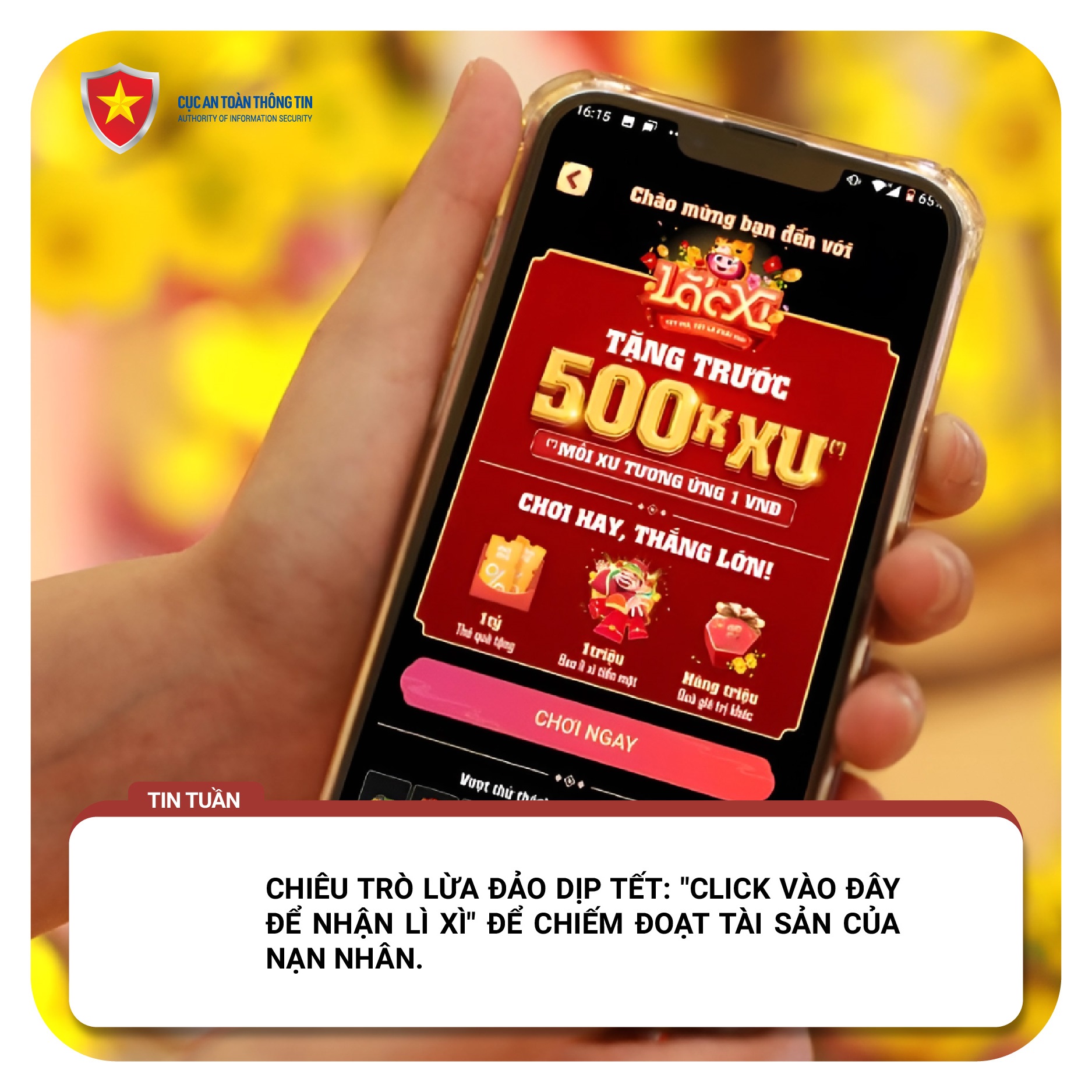 Giả mạo người quen gửi lì xì điện tử ảo qua mạng xã hội hoặc nền tảng nhắn tin - Ảnh minh họa.