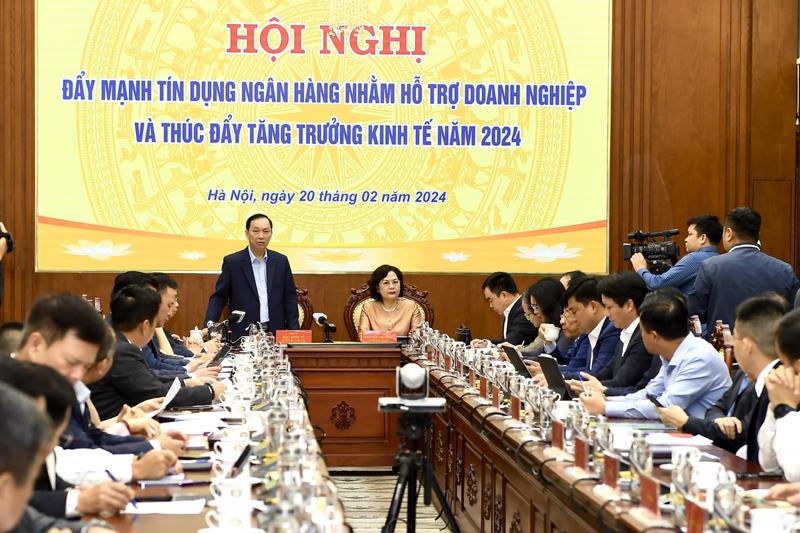 SBV Deputy Governor Dao Minh Tu addressing the conference. 