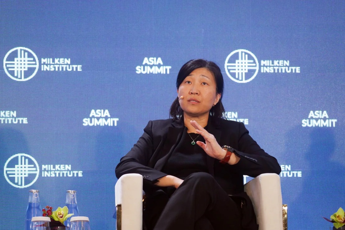Jenny Lee, đối tác quản lý của GGV Capital, tại một hội nghị ở Singapore vào tháng 9/2023. Ảnh: Bloomberg.