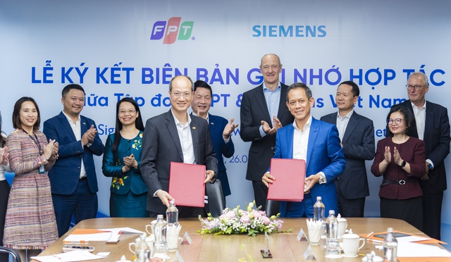 The signing ceremony between Siemens and FPT. Source: VGP